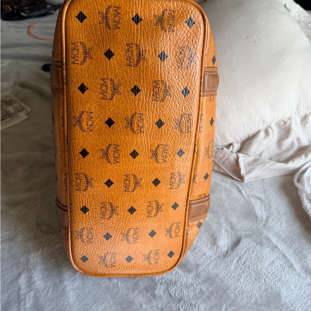 MCM Cognac Visetos Tote Bag - Picture 4 of 5